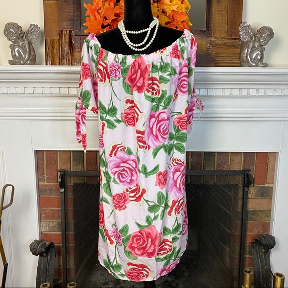 Beautiful Off The Shoulder Floral Dress - Picture 1 of 7